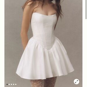 BHLDN Anthropologie strapless corset mini dress